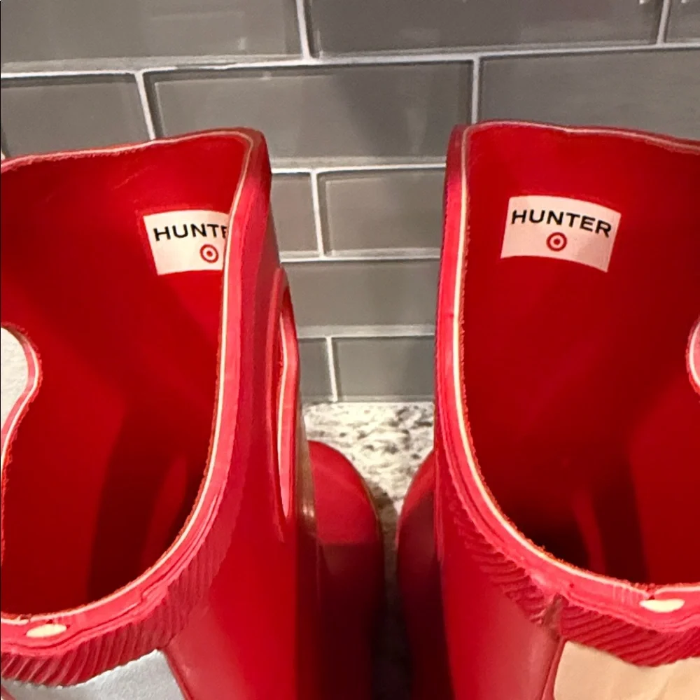 Hunter Boots x Target Women’s Bold Red Waterproof Boots Size 5 - Picture 6 of 15